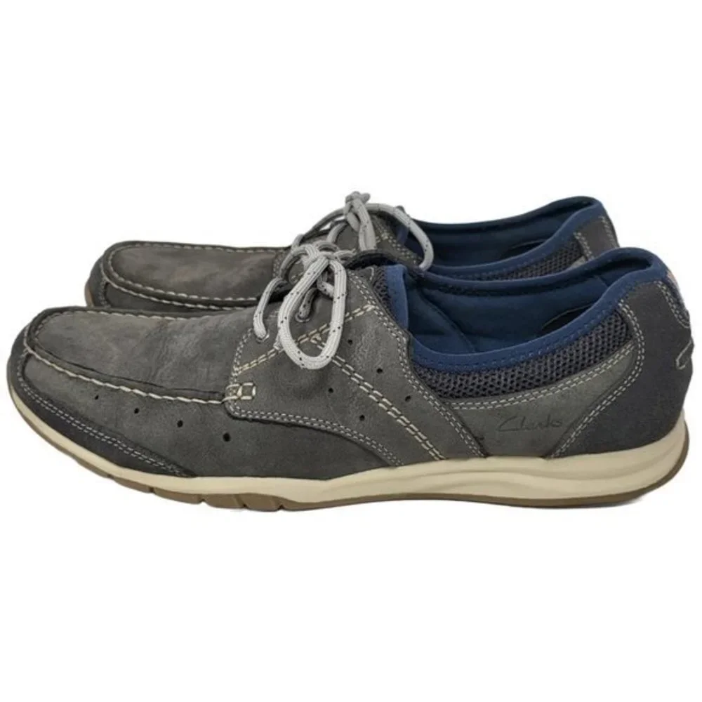 Clarks Ramada English Navy Nubuck‎ Casuals Blue Leather Mens Size 11.5